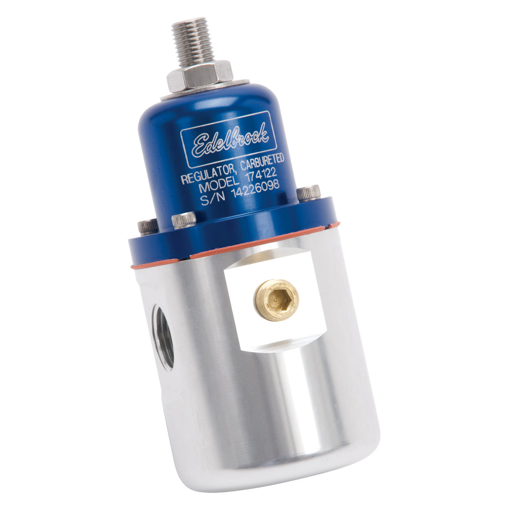 Fuel-Pressure-Regulator-Carbureted-160-Gph-5-10-Psi-38In-InOut-Returnless-BlueClear