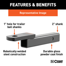 Load image into Gallery viewer, CURT 45011 Class 3 Ball Mount (2in. Shank; 7;500 lbs.; 2in. Drop; 8-1/4in. Long; Packaged) - Truck Part Superstore