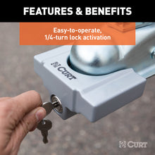 Load image into Gallery viewer, CURT 23079 Trailer Coupler Lock; Fits Most 2in.; 1-7/8in. Couplers (Grey Aluminum) - Truck Part Superstore
