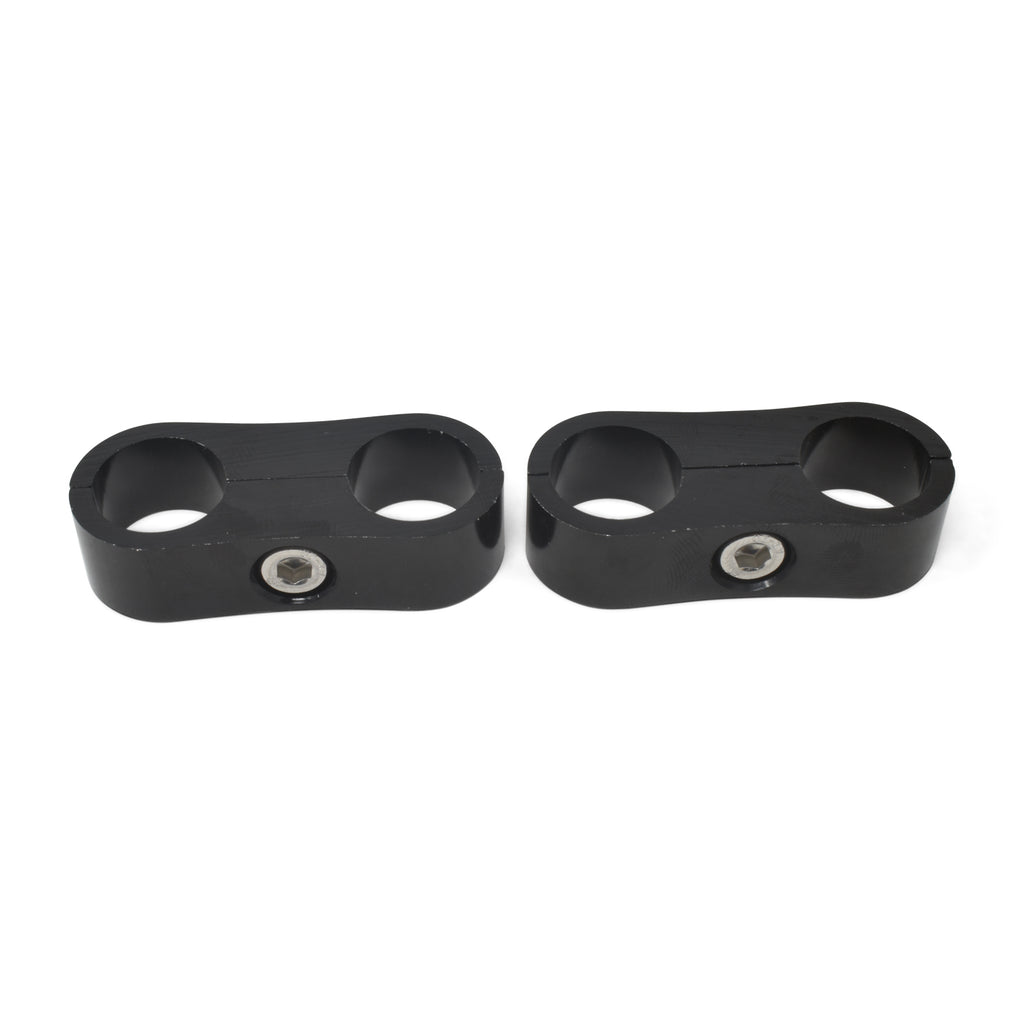 Hose-Separator-For--8-Braided-Hose---Black-Anodized-(2-Pack)
