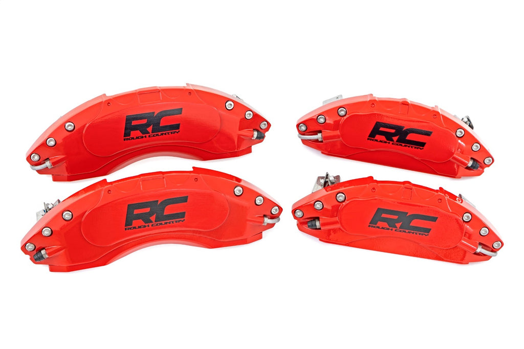Rough Country 71106A Brake Caliper Covers for Select Chevrolet Silverado 1500, Chevrolet Silverado LTD, GMC Sierra 1500, GMC Sierra Limited
