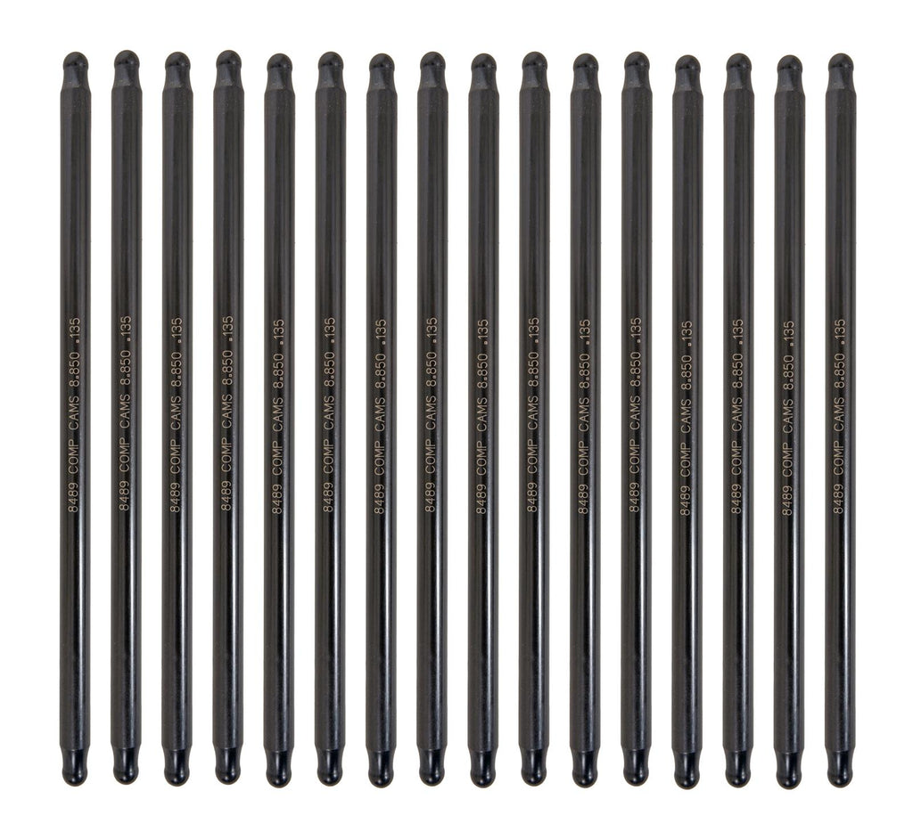 COMP Cams 8489-16 Hi-Tech One-Piece 8.850" Long, .135" Wall, 3/8" Diameter Pushrod Set