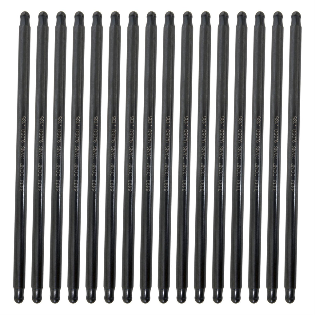 COMP Cams 8493-16 Hi-Tech One-Piece 9.050" Long, .135" Wall, 3/8" Diameter Pushrod Set