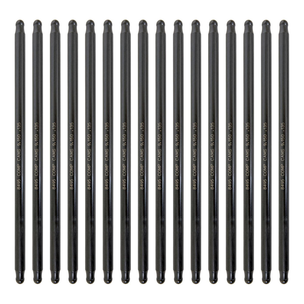 COMP Cams 8495-16 Hi-Tech One-Piece 9.150" Long, .135" Wall, 3/8" Diameter Pushrod Set
