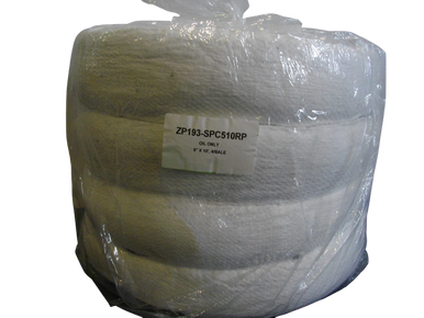 Zorbie Products ZP193 Oil Only Absorbent Spill Boom, 5"x10', w/ Rope & D-Link Connectors