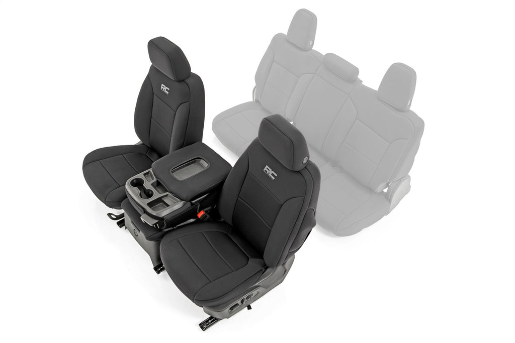 Rough Country 91035 Neoprene Seat Covers for Select Chevrolet Silverado 1500, Chevrolet Silverado LTD, GMC Sierra
