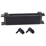 Derale 51081 10 Row Series 10000 Stack Plate Oil Fluid Cooler, 90 degree swivel -10AN