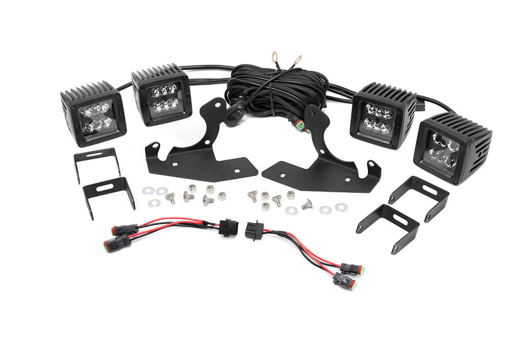 Rough Country 70628 Black Series LED Fog Light Kit for Select Chevrolet Silverado HD, Chevrolet Silverado HD