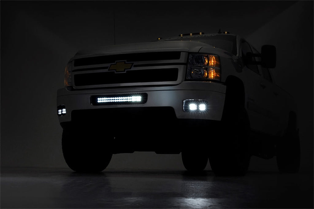 Rough Country 70628 Black Series LED Fog Light Kit for Select Chevrolet Silverado HD, Chevrolet Silverado HD