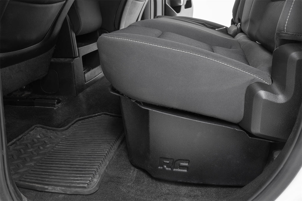 Rough Country RC09041 Under Seat Storage Compartment for Select Chevrolet Silverado 1500, Chevrolet Silverado LD, Chevrolet Silverado HD, Chevrolet Silverado HD, GMC Sierra 1500, GMC Sierra Limited, GMC Sierra HD, GMC Sierra HD