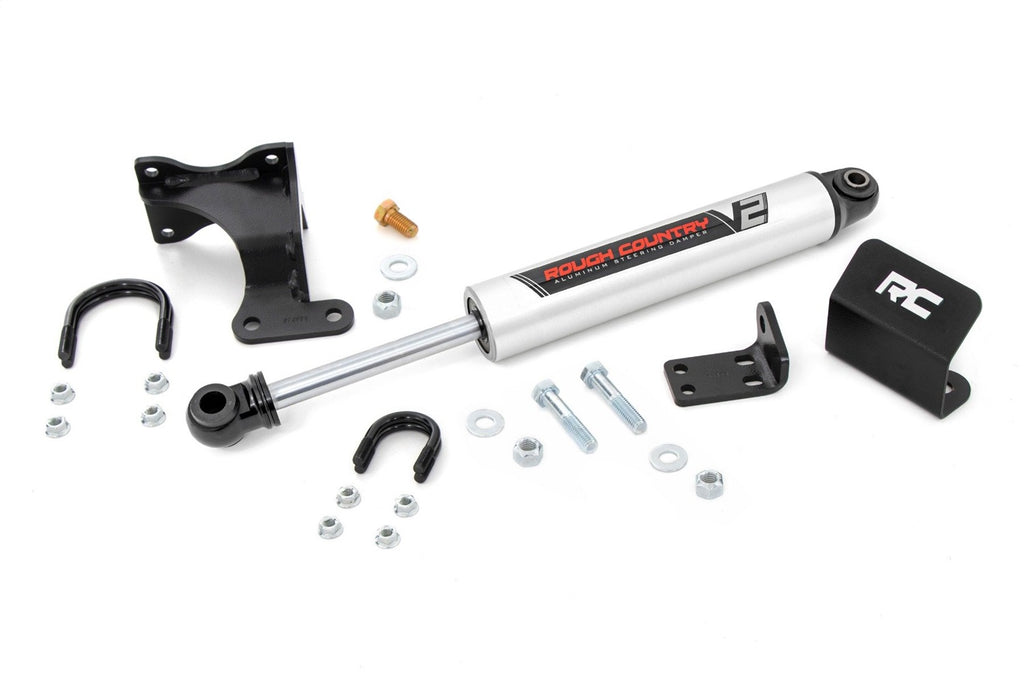 Rough Country 8731970 Steering Stabilizer for Select Jeep Wrangler, Jeep Wrangler JK