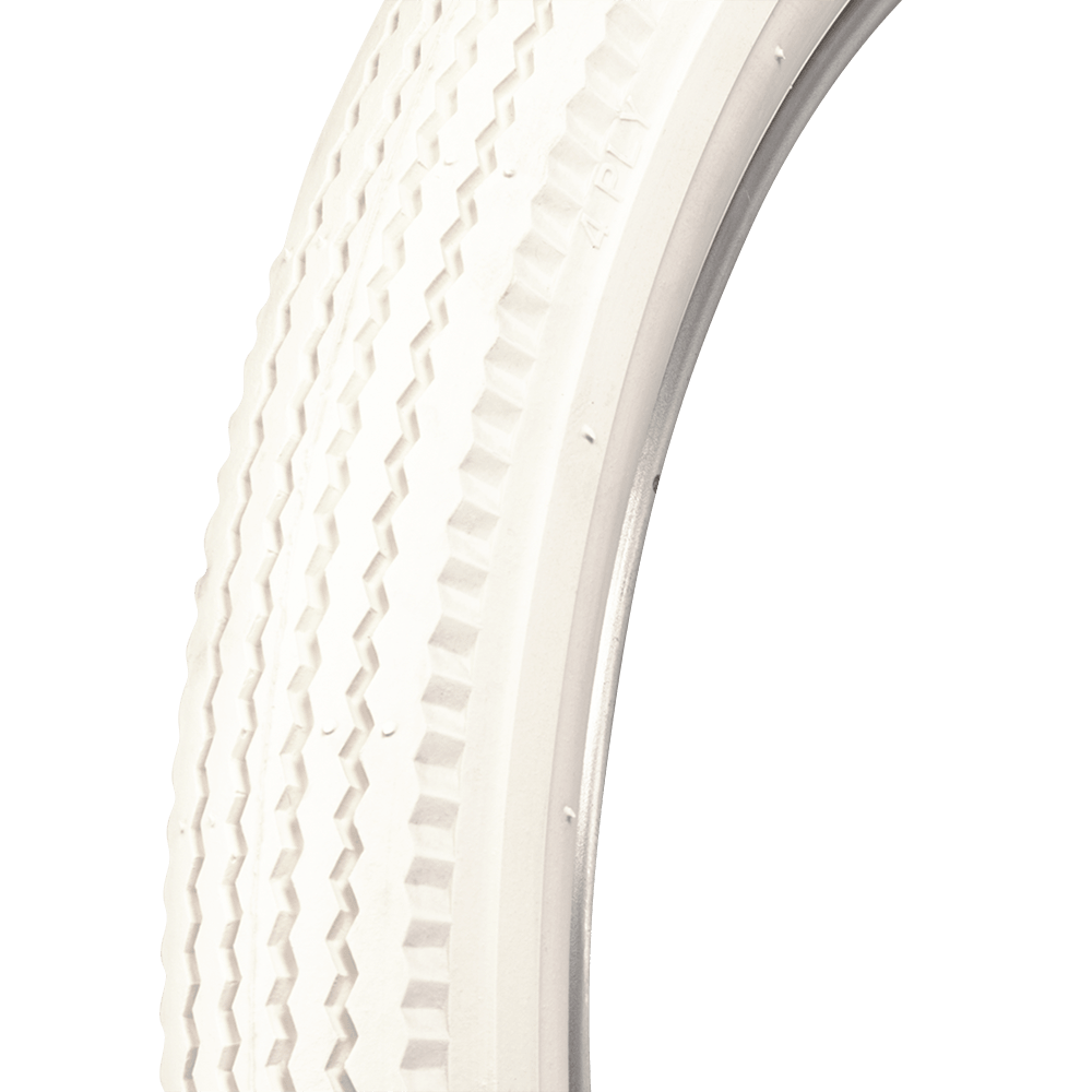 Coker 79225 28X3 (CL) COKER ZIGZAG/RIBD ALLWHITE for Select Cadillac Model A, Cadillac Model K, Ford Model AC, Ford Model C, Oldsmobile Model 6C, Oldsmobile Model B