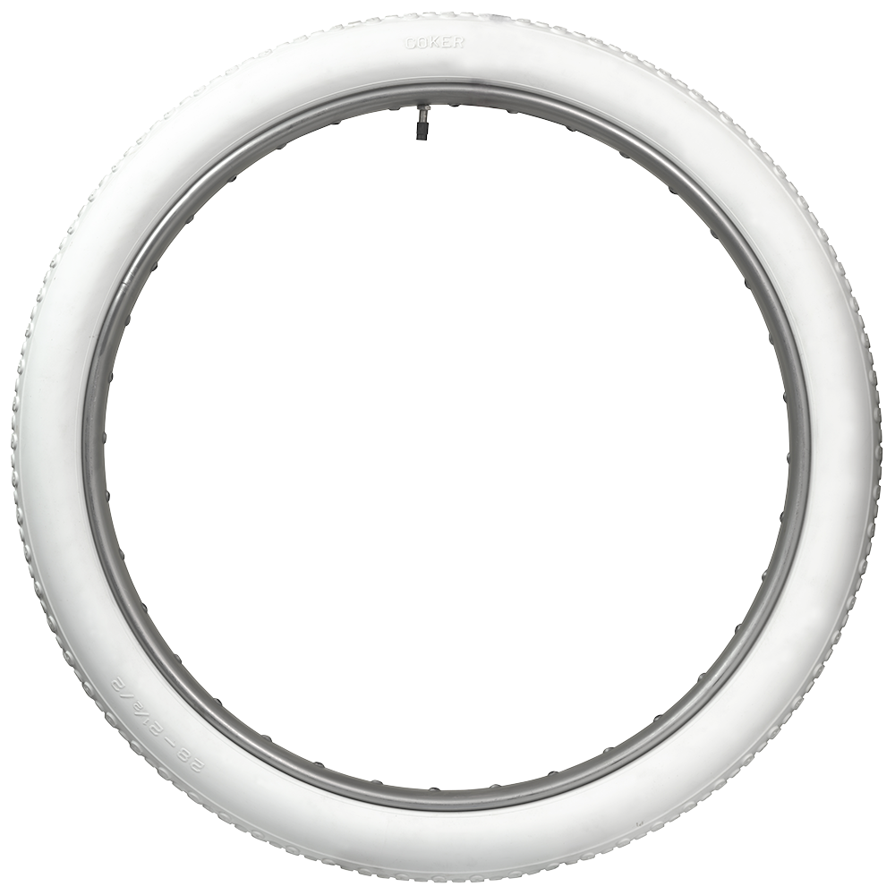 Coker 77565 26X2 1/2 (CL) COKER BUTTON TREAD ALL-WHI