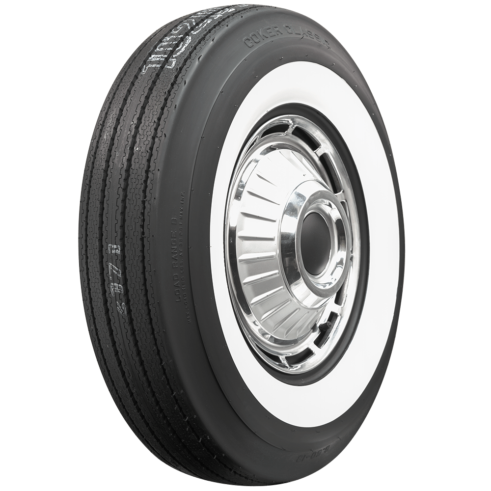 Coker 51100 650-13 COKER 2 1/4" WW for Select Amphicar 770, Buick Skylark, Buick Special, Chevrolet Chevy II, Chevrolet Corvair, Dodge Dart, Dodge Lancer, Ford Fairlane, Ford Falcon, Ford Mustang, Ford Zodiac, Mercury Comet, Oldsmobile Cutlass,