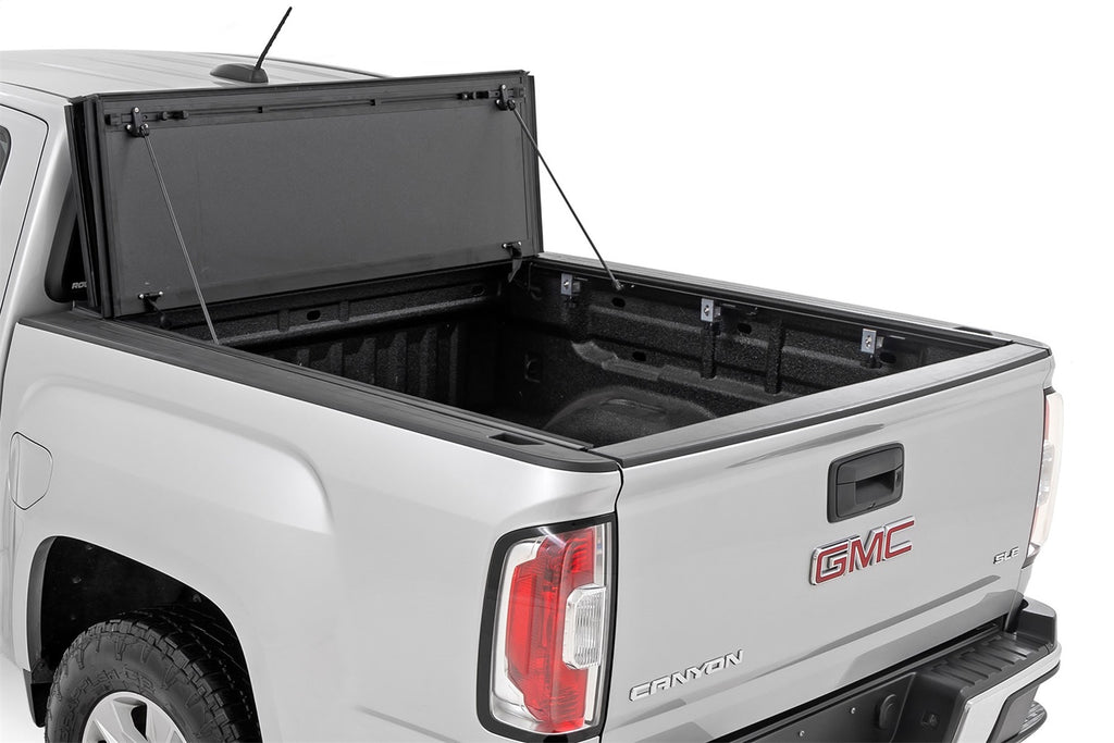 Rough Country 49120600 Hard Tri-Fold Tonneau Bed Cover for Select Chevrolet Colorado, GMC Canyon