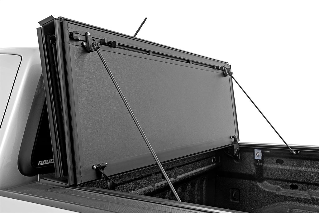 Rough Country 49120500 Hard Tri-Fold Tonneau Bed Cover for Select Chevrolet Colorado, GMC Canyon
