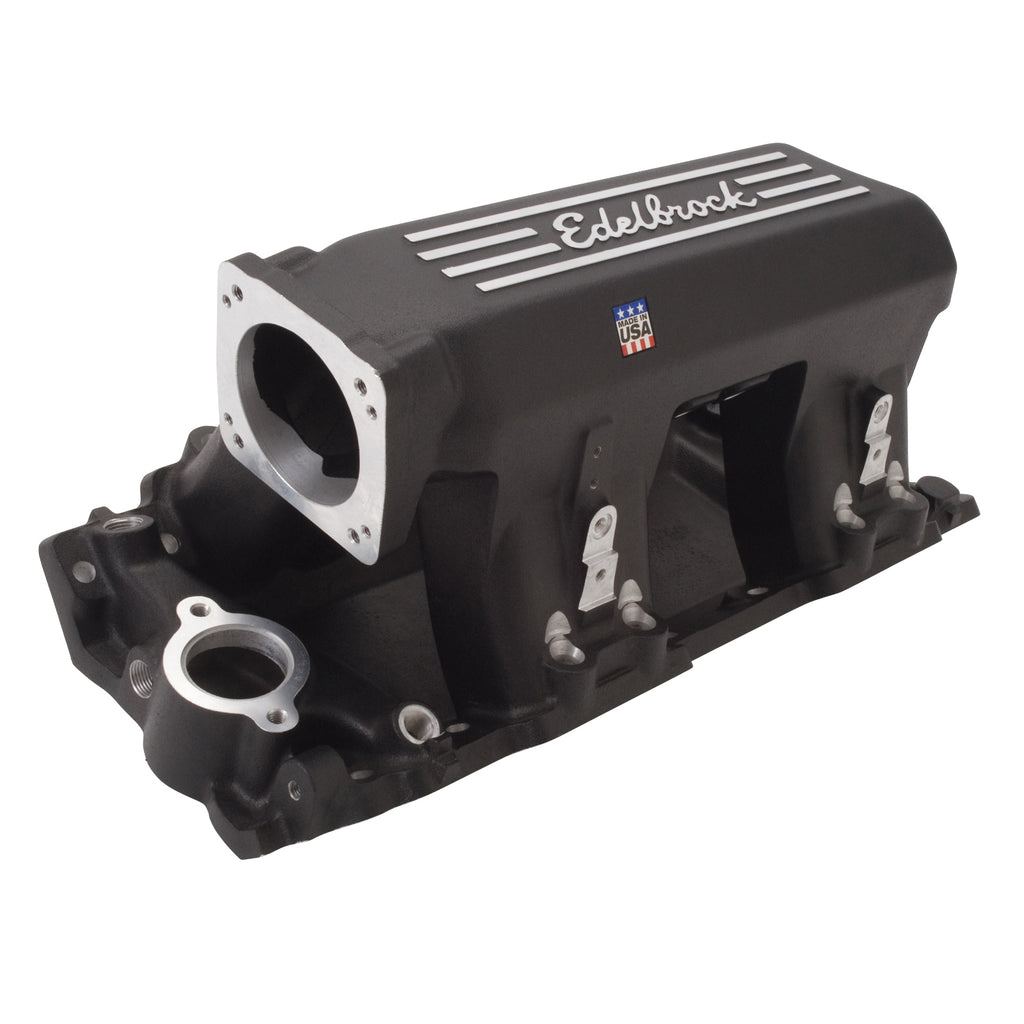 Manifold-Efi-Pro-Flo-Xt-Bb-Chevy-Rect-Port-Heads-Black-Powder-Coated