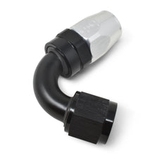 Load image into Gallery viewer, Performance--6-An-BlackSilver-120-Degree-Tight-Radius-Full-Flow-Swivel-Hose-End