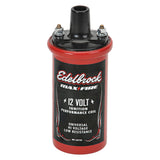 Edelbrock 22739 Universal 12V cannister-style w/ primary resistance 1.4 ohms & output of 42000V.