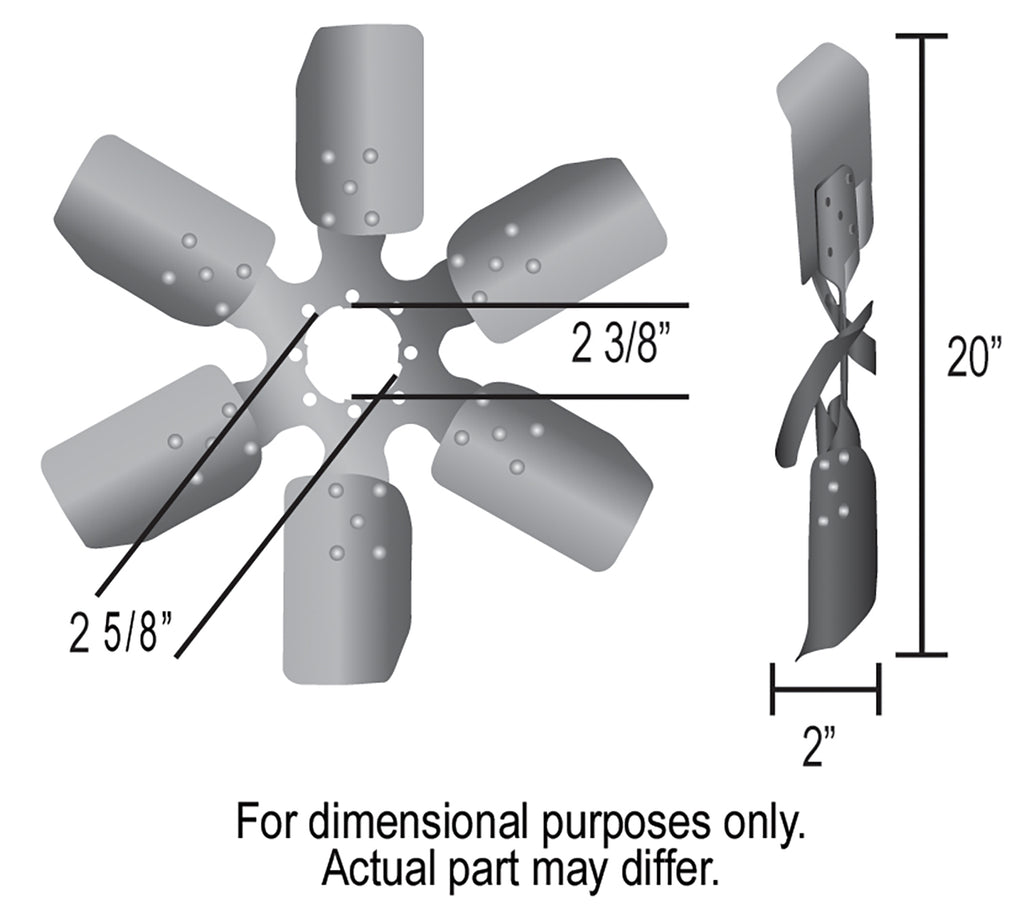 20-Standard-Rotation-Fan-Clutch-Fan,-Black