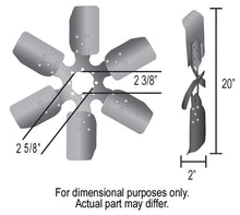 Load image into Gallery viewer, 20-Standard-Rotation-Fan-Clutch-Fan,-Black