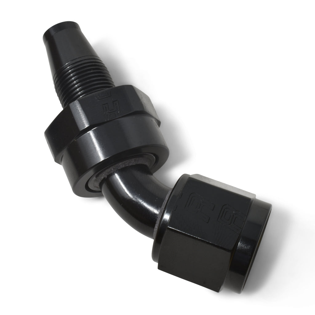 10-An-Hose-End-Without-Socket.-45-Degree.-Polished-And-Black-Anodized.