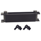 Derale 51082 10 Row Series 10000 Stack Plate Oil Fluid Cooler, 90 degree swivel -10AN