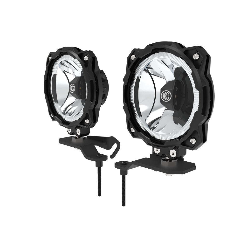 KC HiLiTES 97166 KC FLEX ERA 4 LED 5in Combo 2-Light System Jeep 392 Mojave for Select Jeep Gladiator, Jeep Wrangler