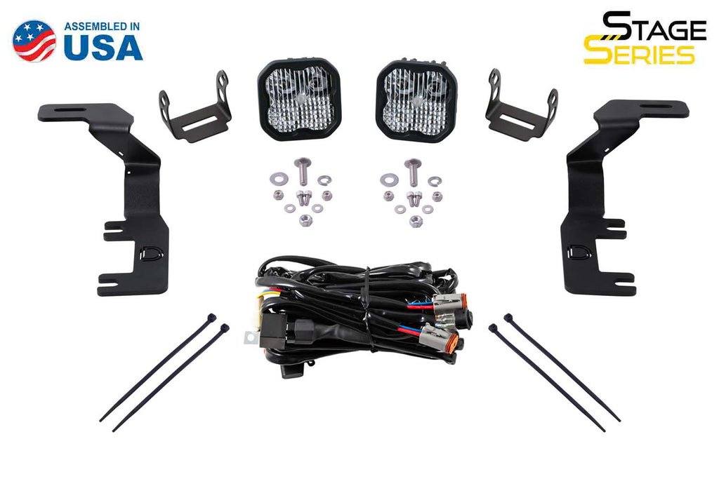 Diode Dynamics DD6647 Allows you to mount two Stage Series 3" LED Pods above the hood. for Select Chevrolet Colorado, GMC Canyon