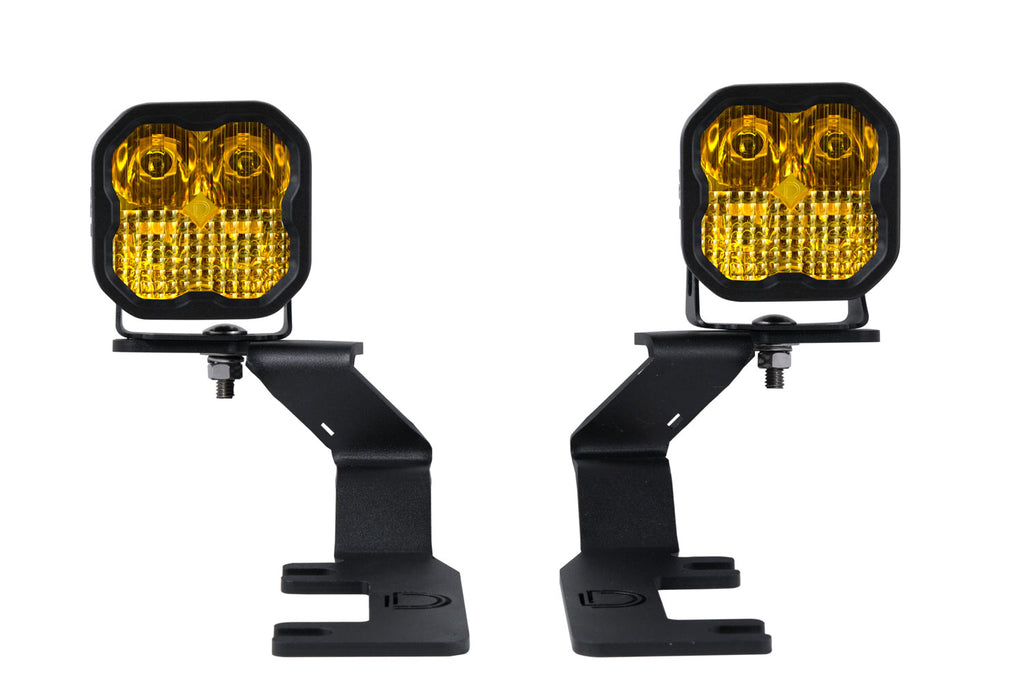 Diode Dynamics DD6649 Allows you to mount two Stage Series 3" LED Pods above the hood. for Select Chevrolet Colorado, GMC Canyon