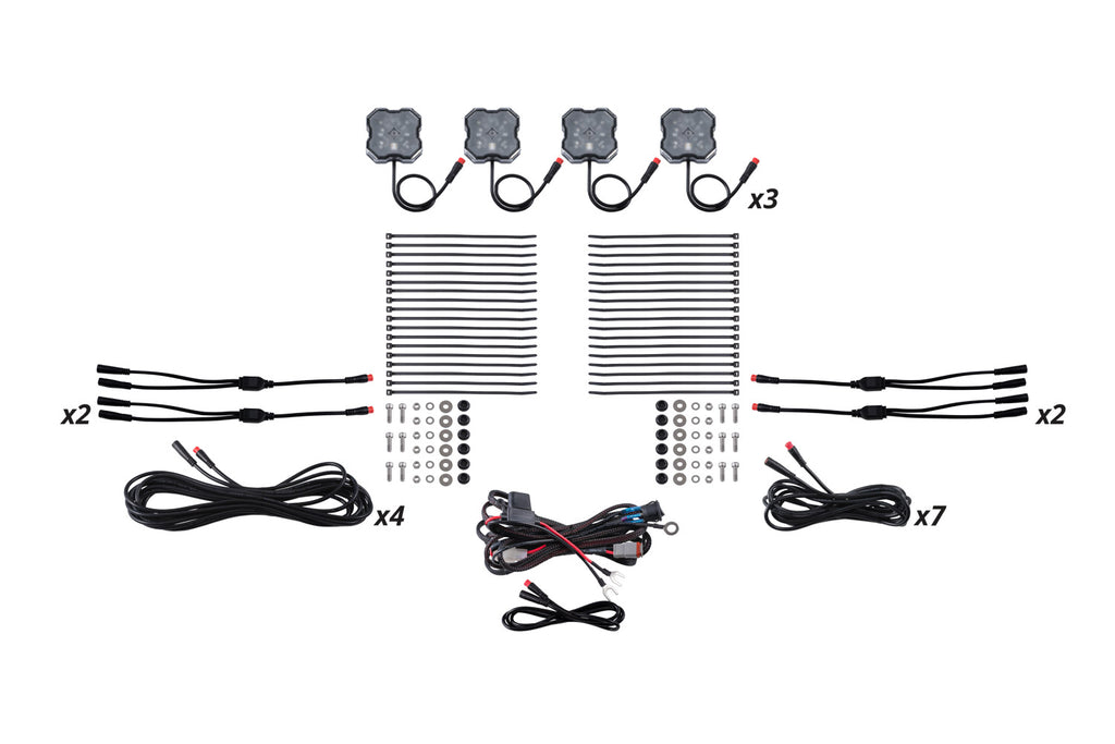 Diode Dynamics DD7748 Stage Series RGBW 12 Pack Rock Lights.