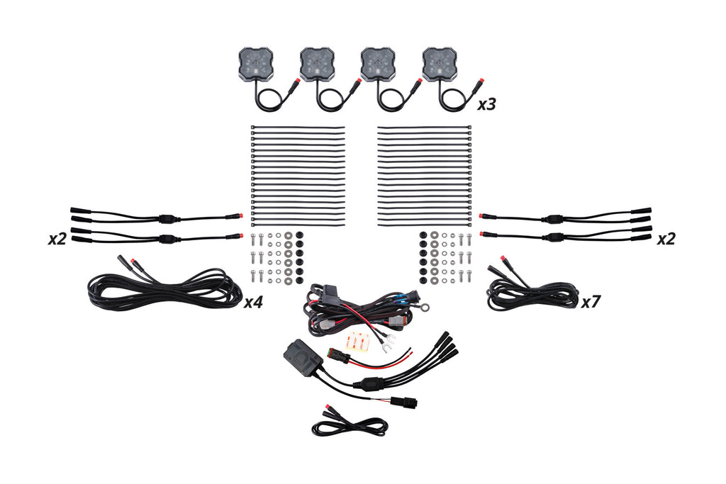 Diode Dynamics DD7748C Stage Series RGBW 12 Pack Rock Lights.