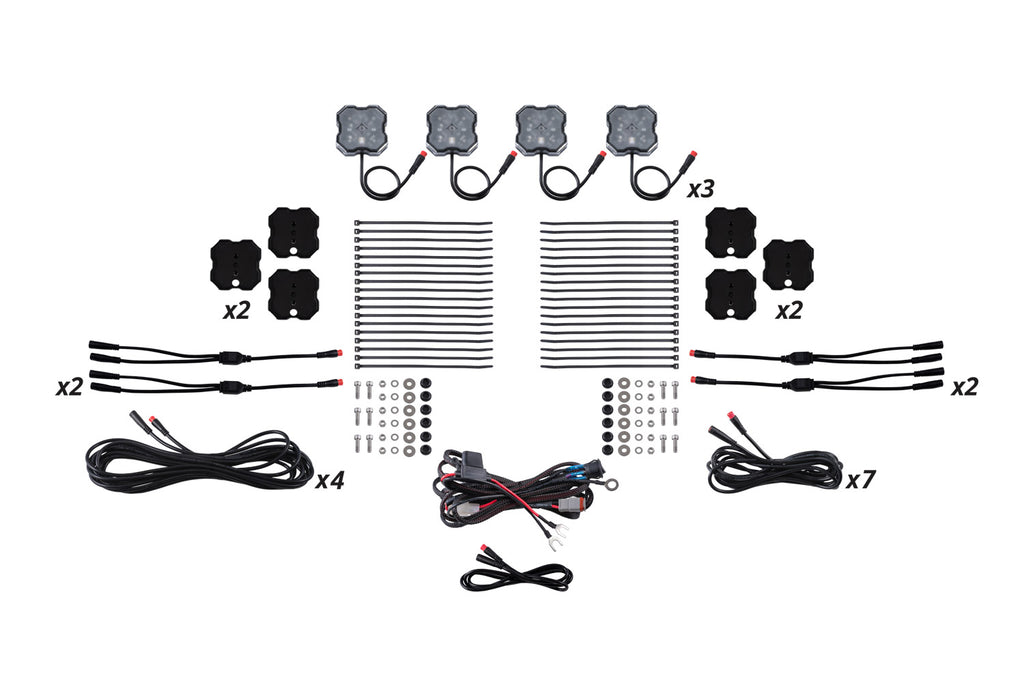 Diode Dynamics DD7749 Stage Series RGBW 12 Pack Rock Lights.