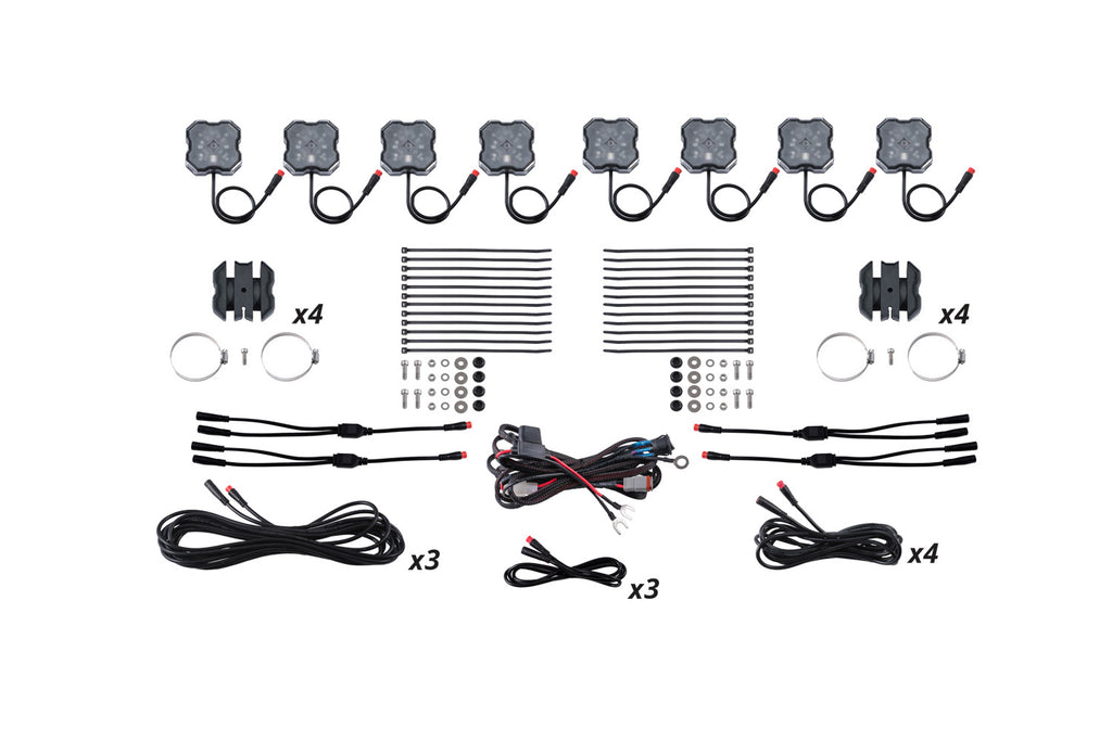 Diode Dynamics DD7753 Stage Series RGBW 8 Pack Rock Lights.