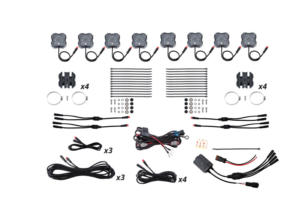 Diode Dynamics DD7753C Stage Series RGBW 8 Pack Rock Lights.
