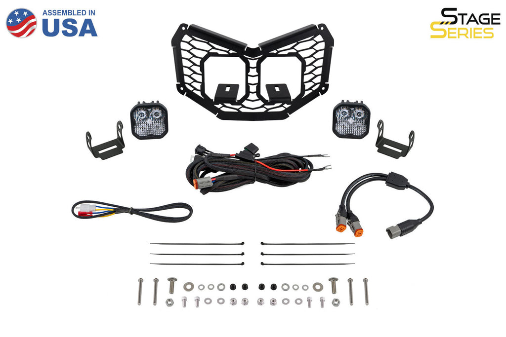Diode Dynamics DD7883 Allows for installation of SS3 LED pods in front grille. for Select Can-Am Maverick X3 900 HO, Can-Am Maverick X3 DS Turbo R, Can-Am Maverick X3 DS Turbo RR, Can-Am Maverick X3 Max DS Turbo, Can-Am Maverick X3 Max DS Turbo R, Can-Am