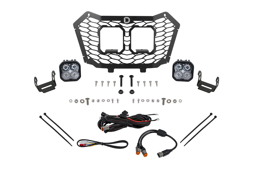 Diode Dynamics DD7899 Allows for installation of SS3 LED pods in front grille. for Select Honda SXS10S2R Talon 1000R, Honda SXS10S2R Talon 1000R Special Edition, Honda SXS10S2R Talon 1000RS, Honda SXS10S2RD Talon 1000R FOX Live Valve, Honda SXS10S2X