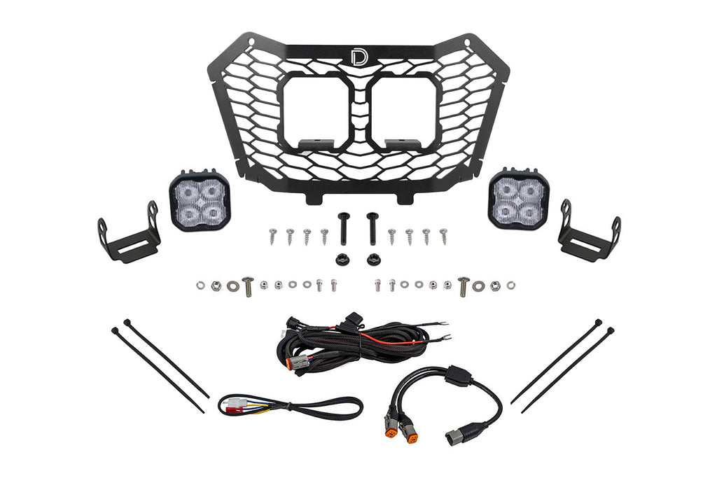 Diode Dynamics DD7905 Allows for installation of SS3 LED pods in front grille. for Select Honda SXS10S2R Talon 1000R, Honda SXS10S2R Talon 1000R Special Edition, Honda SXS10S2R Talon 1000RS, Honda SXS10S2RD Talon 1000R FOX Live Valve, Honda SXS10S2X