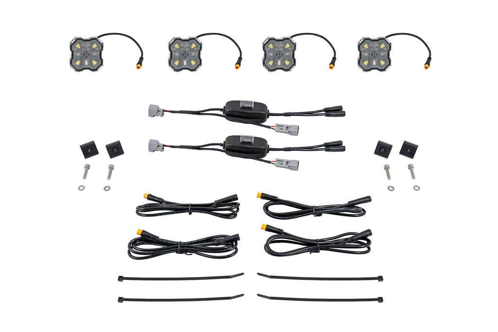 Diode Dynamics DD7948 Allows you to mount four LED rock lights in your truck bed. for Select Toyota Tacoma, Toyota Tundra