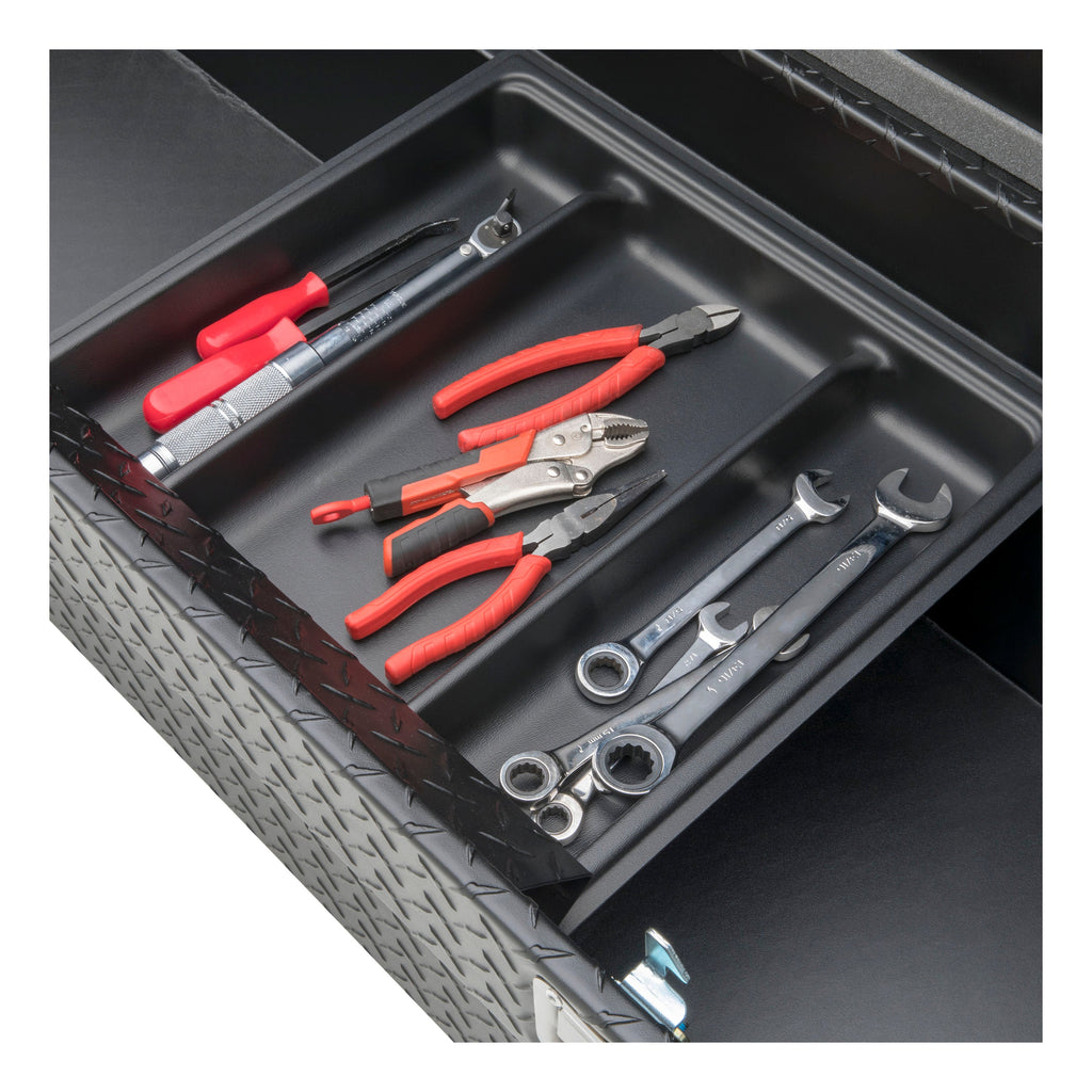 UWS EC10313 Matte Black Aluminum 63in. Angled Crossover Box with Low Profile (Heavy Packagin - Truck Part Superstore