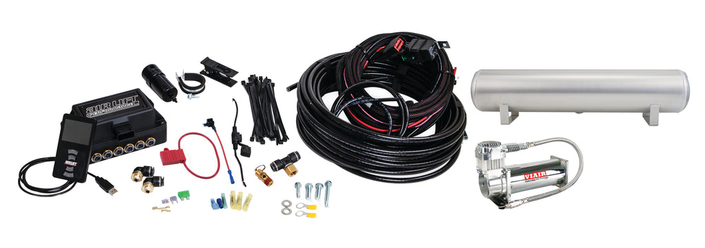 ~(35-Lbs.-32X19x13)~-Air-Lift-Performance-3P-(14-Air-Line-4-Gallon-5-Port-Lightweight-Raw-Aluminum-Tank-Viair-444C-Compressor)