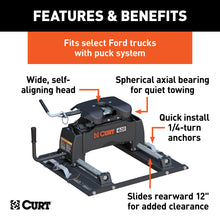 Load image into Gallery viewer, CURT 16677 Q20 Sliding 5th Wheel Hitch; Select Ford F250; F350; F450; 6.75ft. Bed Puck Syst - Truck Part Superstore