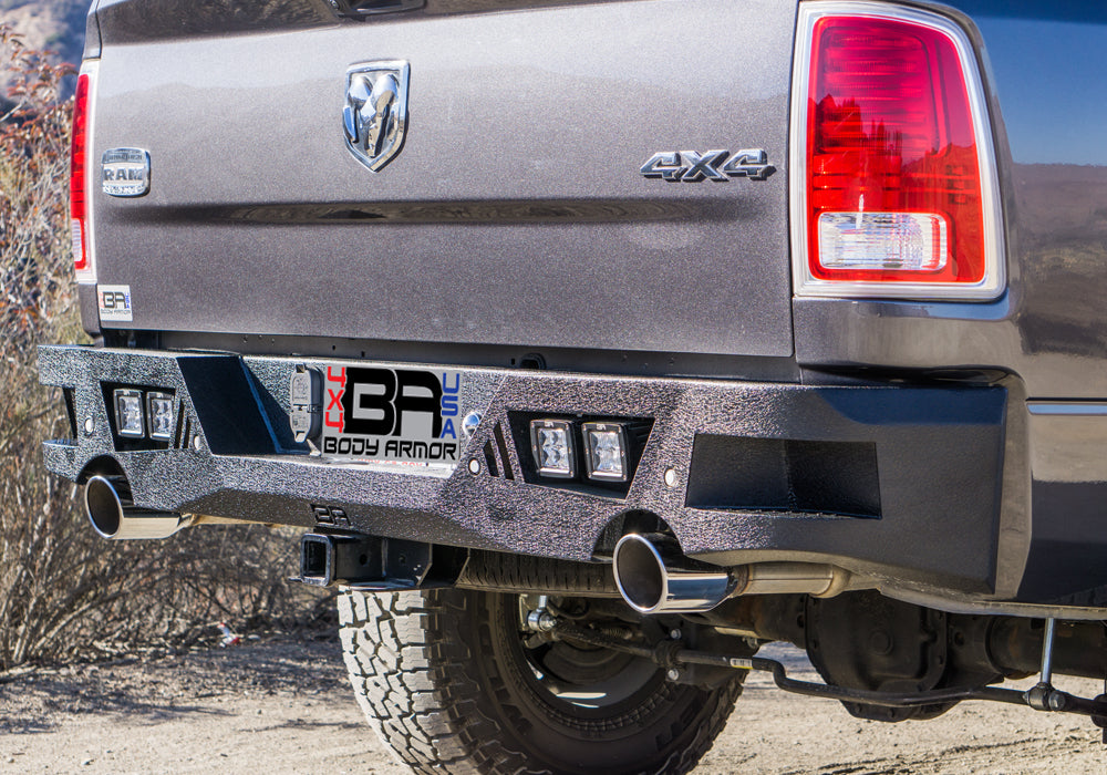 Body Armor 4x4 FD-2964 Eco Series Rear Bumper, Black, F-250 for Select Ford F-250 Super Duty, Ford F-350 Super Duty