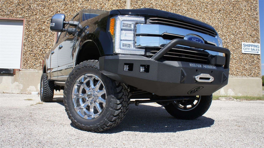 Road Armor 617F4B Stealth Winch Front Bumper for Select Ford F-250 Super Duty, Ford F-350 Super Duty