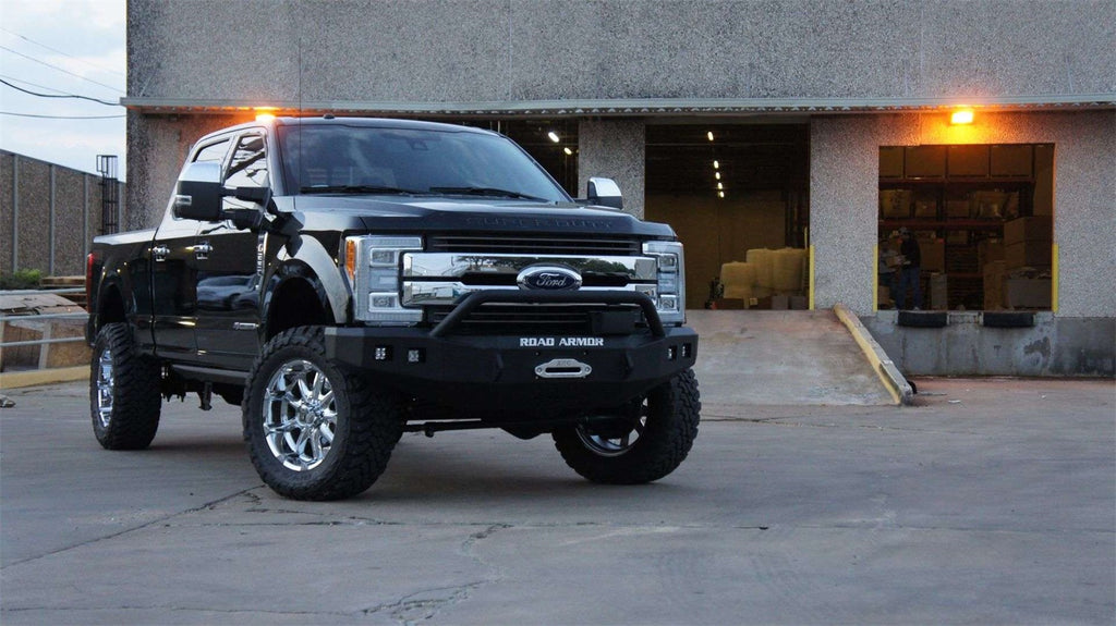 Road Armor 617F4B Stealth Winch Front Bumper for Select Ford F-250 Super Duty, Ford F-350 Super Duty