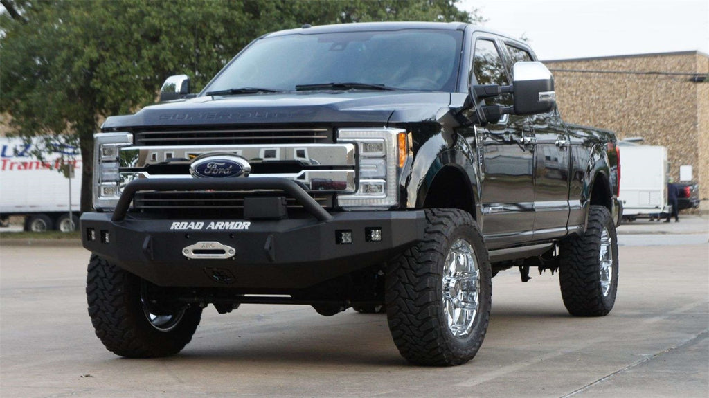 Road Armor 617F4B Stealth Winch Front Bumper for Select Ford F-250 Super Duty, Ford F-350 Super Duty
