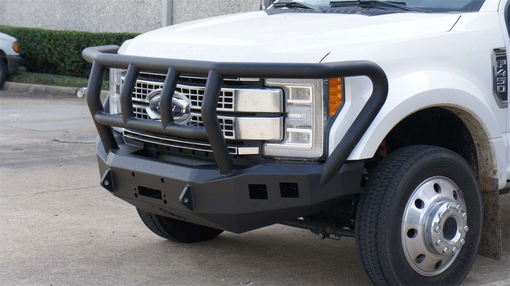 Road Armor 61742B Stealth Winch Front Bumper for Select Ford F-450 Super Duty, Ford F-550 Super Duty