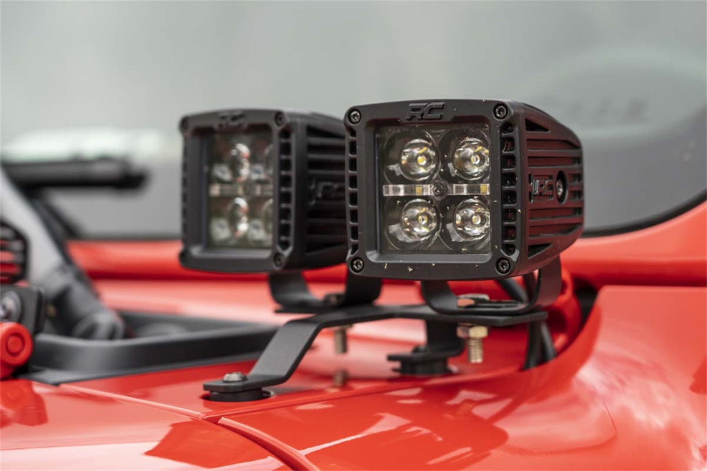 Rough Country 70824 LED Light Pod Kit for Select Jeep Gladiator, Jeep Wrangler