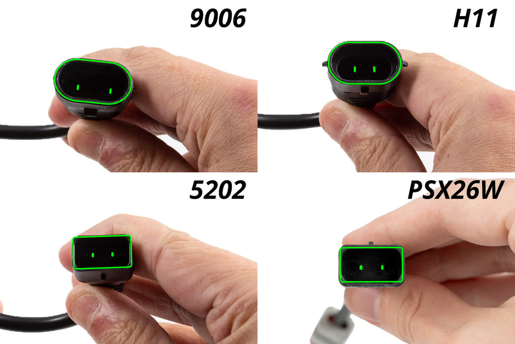 Diode Dynamics DD4107P Converts a DT-style plug to your factory connector size.