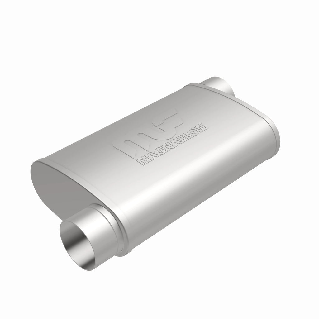 MagnaFlow Exhaust Products 11239 Straight-Through Performance Muffler; 3in. Offset/Offset; 4x14x9 Body